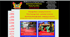 Desktop Screenshot of melbournejumpingcastles.com.au