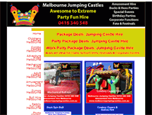 Tablet Screenshot of melbournejumpingcastles.com.au